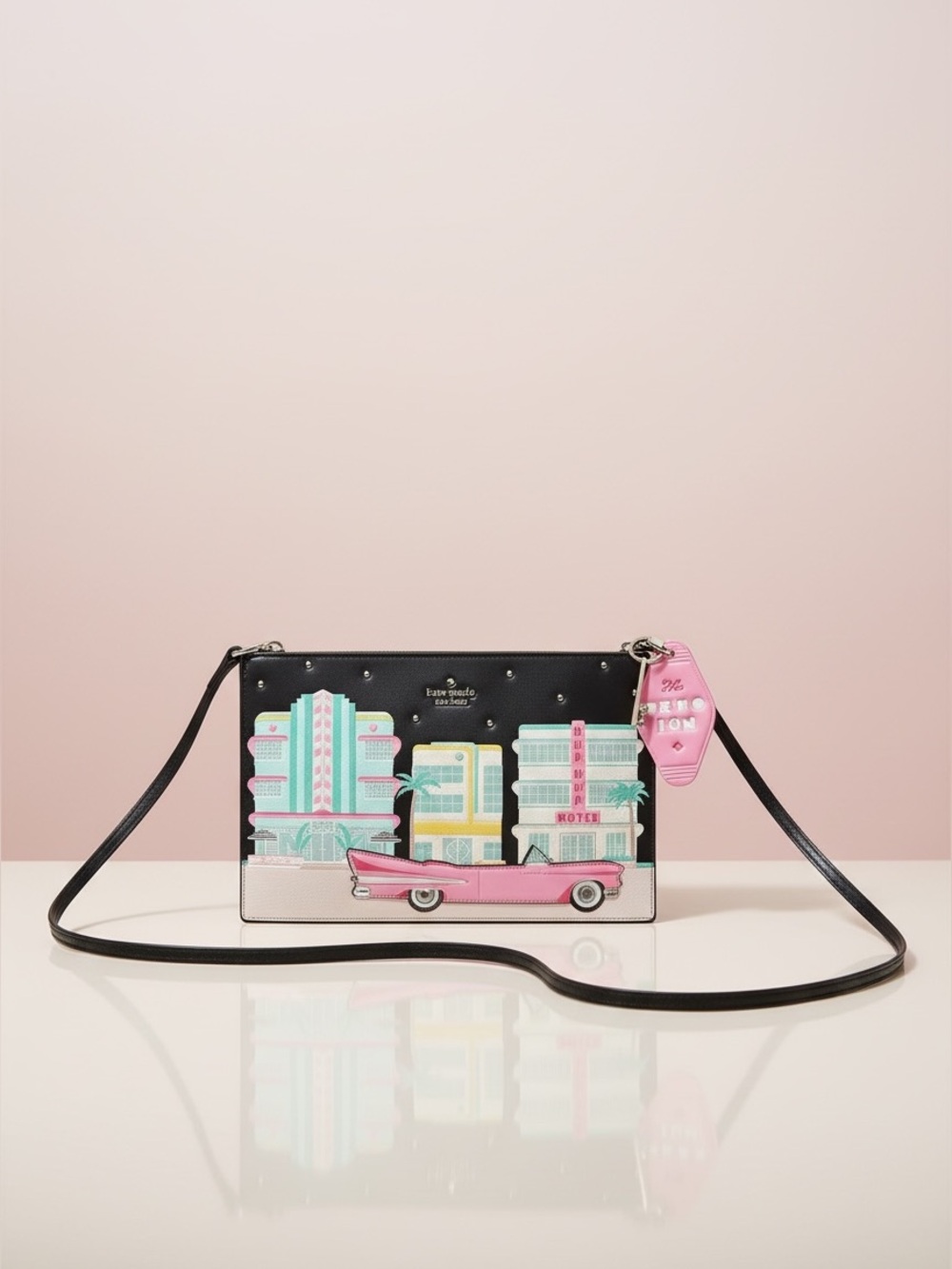 Kate Spade Miami Art Deco Car Crossbody Novelty Bag Pink NWT Rare
